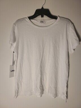 LNA - White Minimal Cotton Crew Tee Womems Size Small